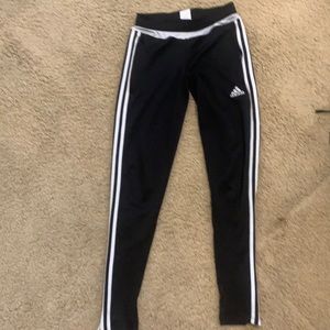 Adidas black w/elastic waist joggers, size XS